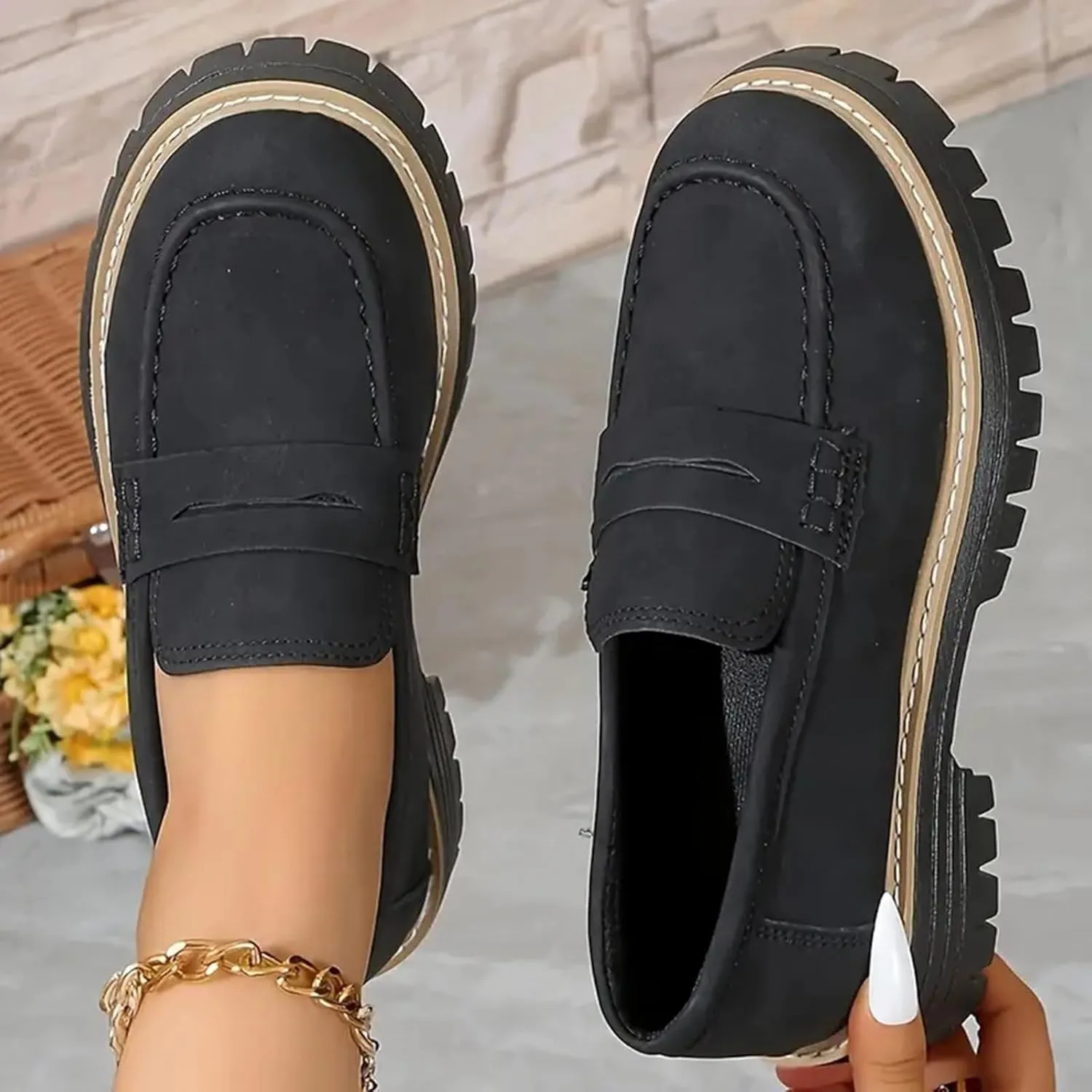 Orthoture-Orthopedic Platform Loafers Wide Toe Lightweight Casual Comfort Shoes Slip-On Suitable for All Foot Shapes