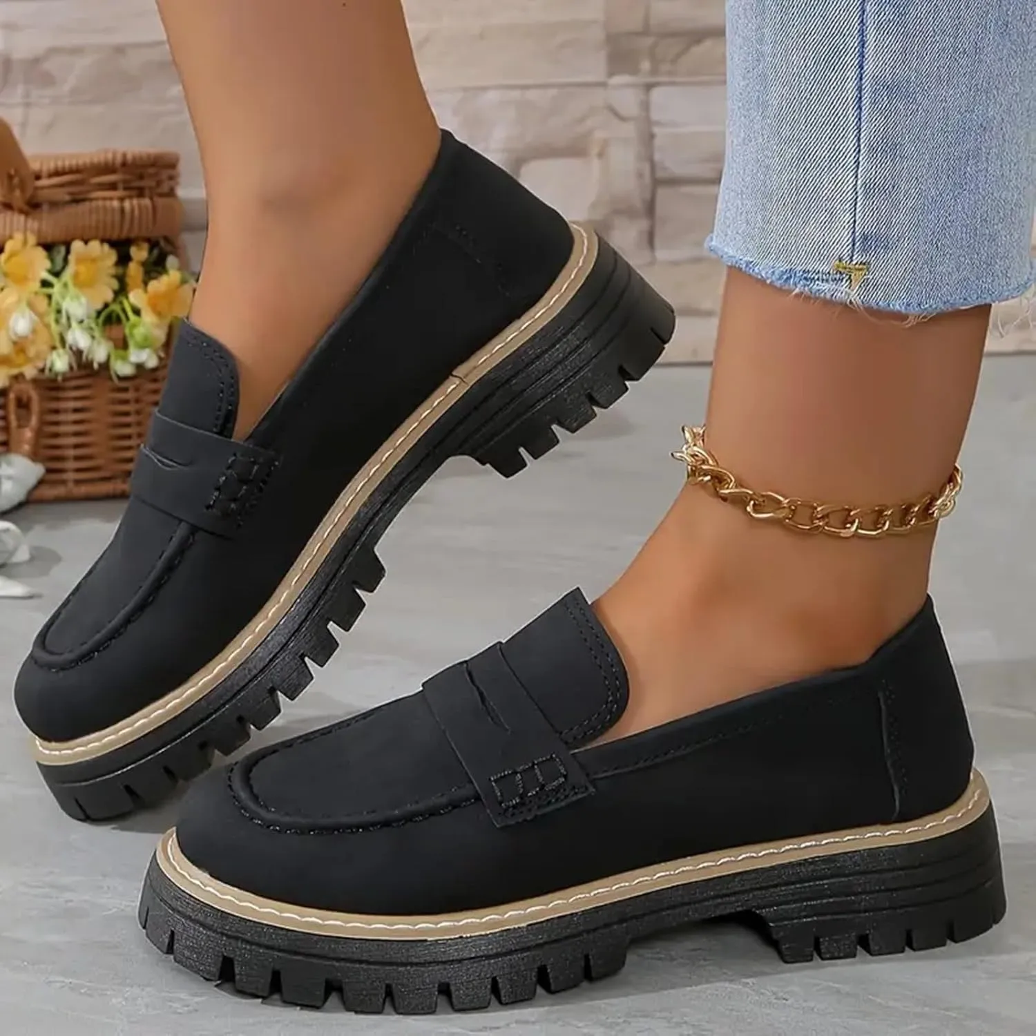 Orthoture-Orthopedic Platform Loafers Wide Toe Lightweight Casual Comfort Shoes Slip-On Suitable for All Foot Shapes