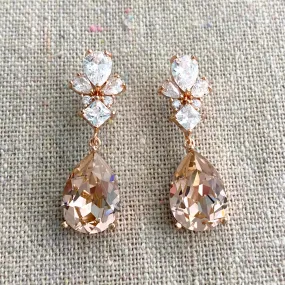 Pear Royal Dangling Post Earrings