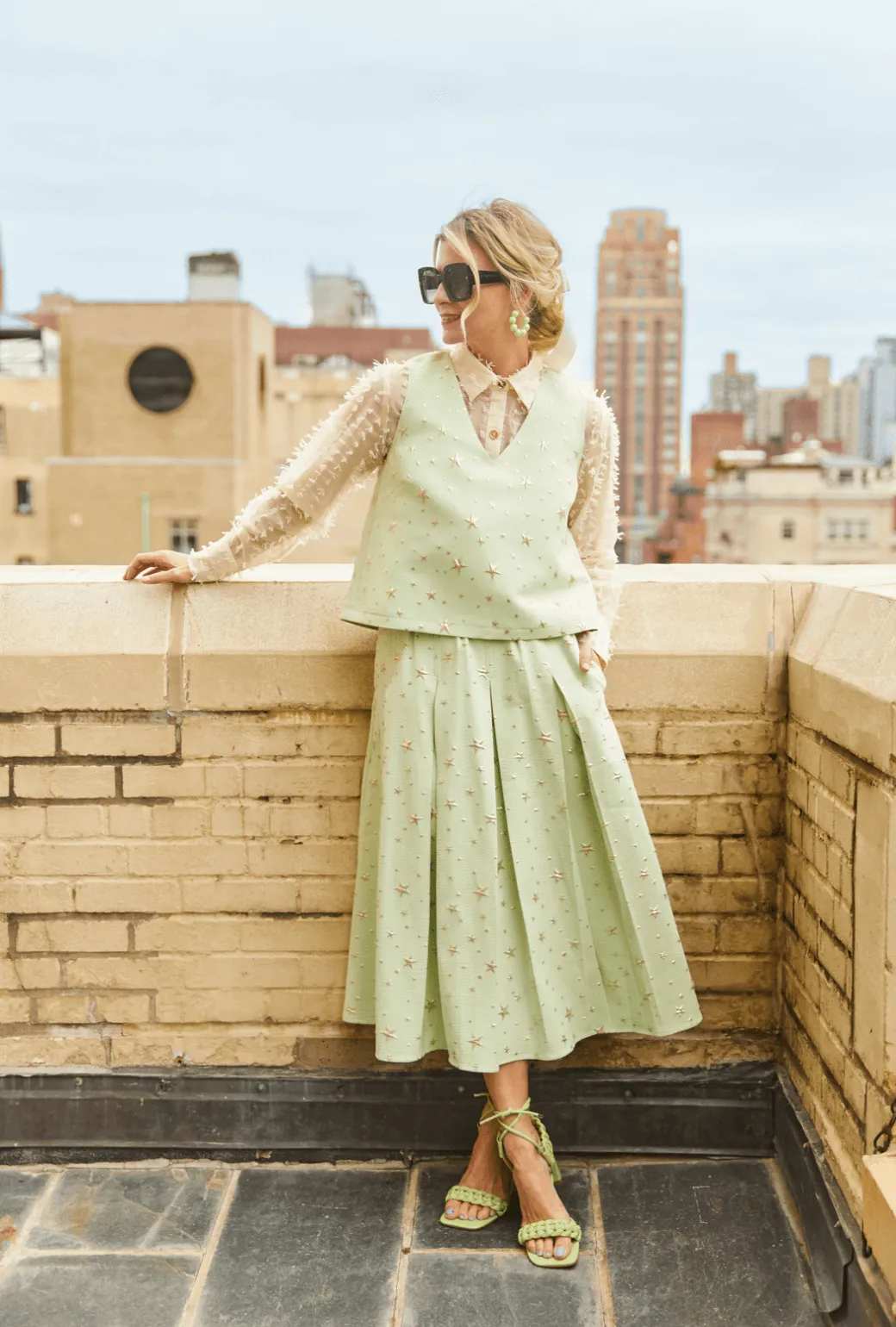 Polly Party Skirt - Celestial Mint