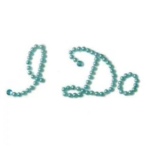 "I Do" Shoe Talk In Blue Pearls And Crystals (Pack of 1)