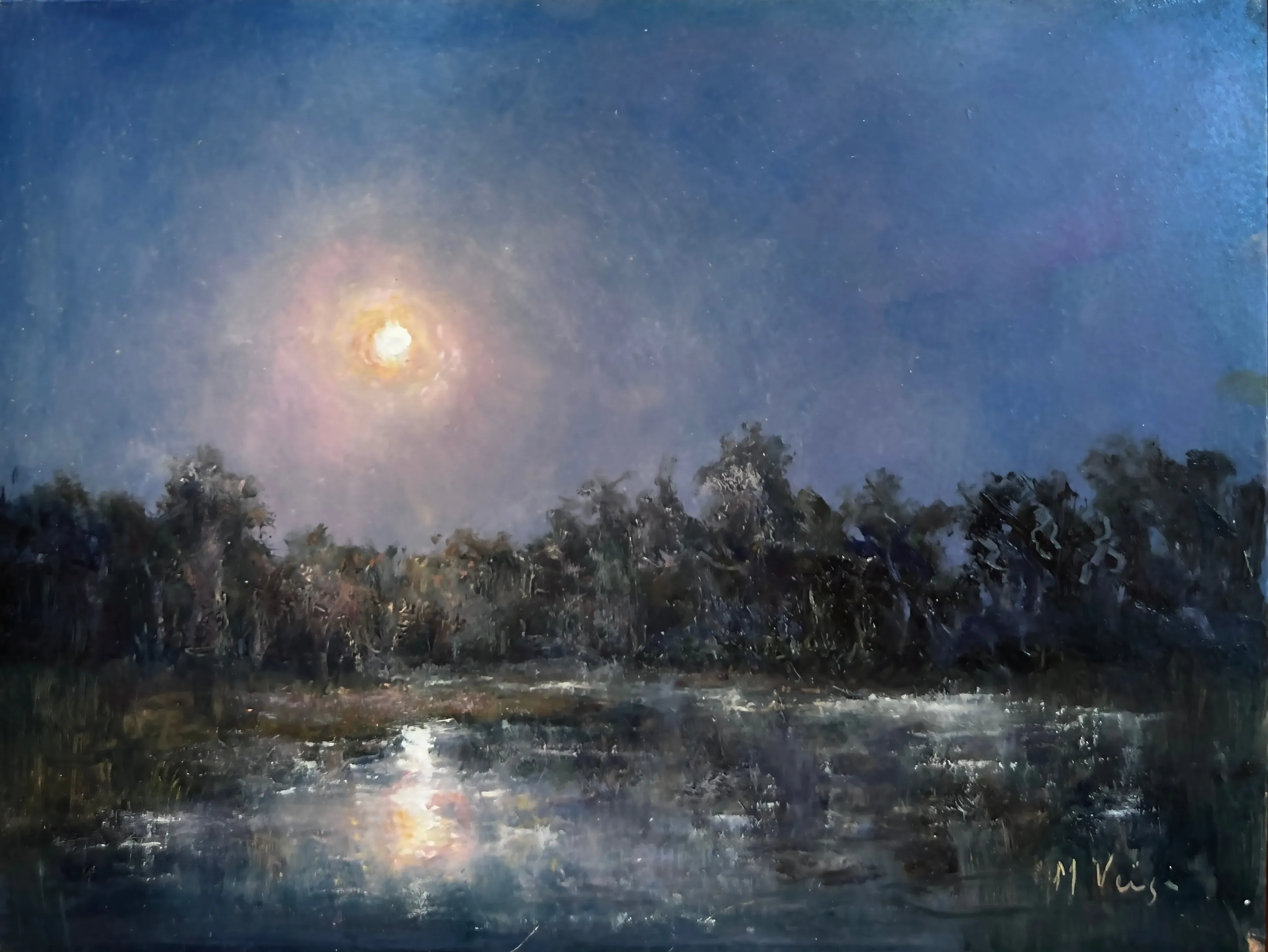 "Moon on the Marsh" by Mary Veiga