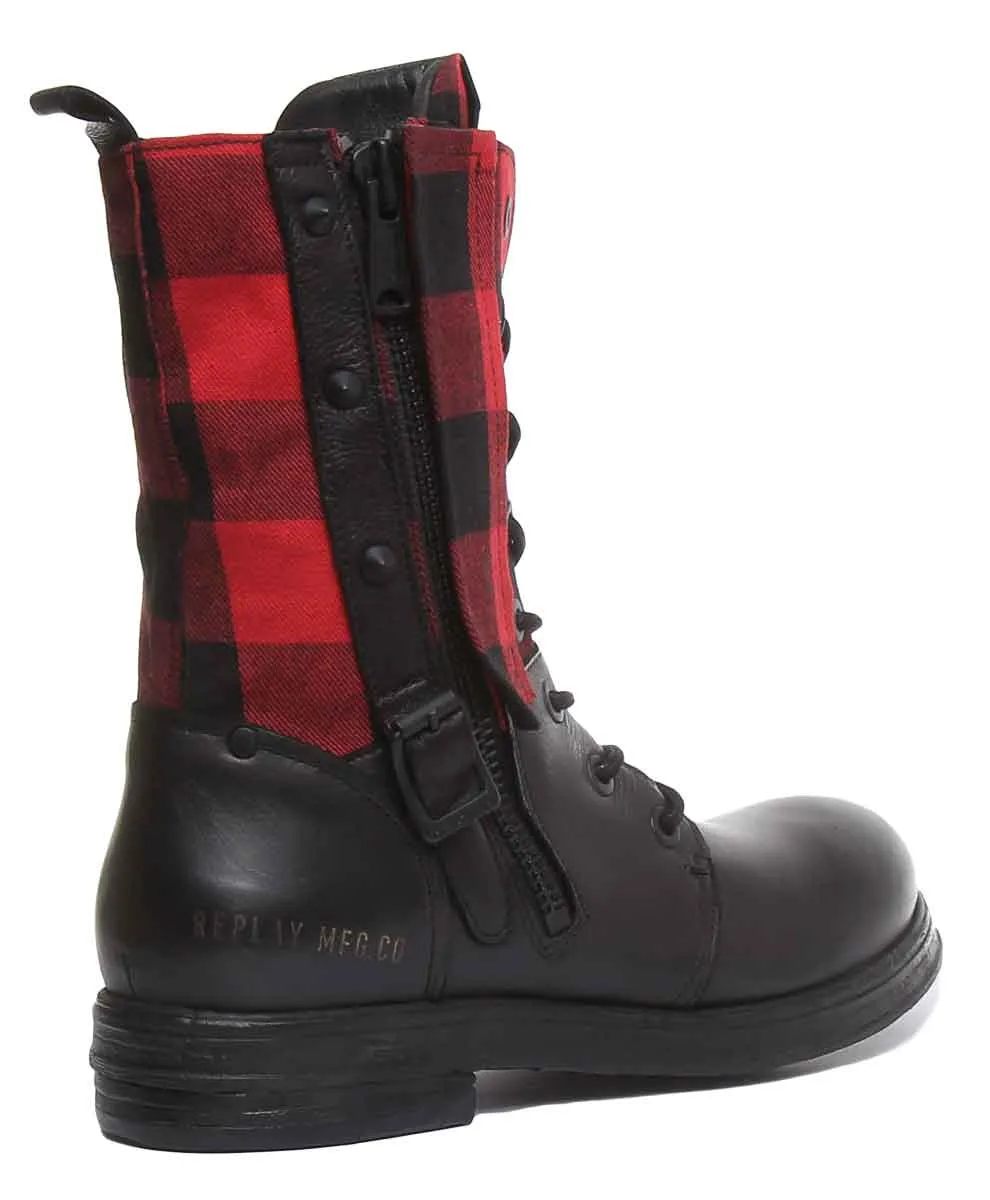 Replay Welkom In Black Red For Ladies