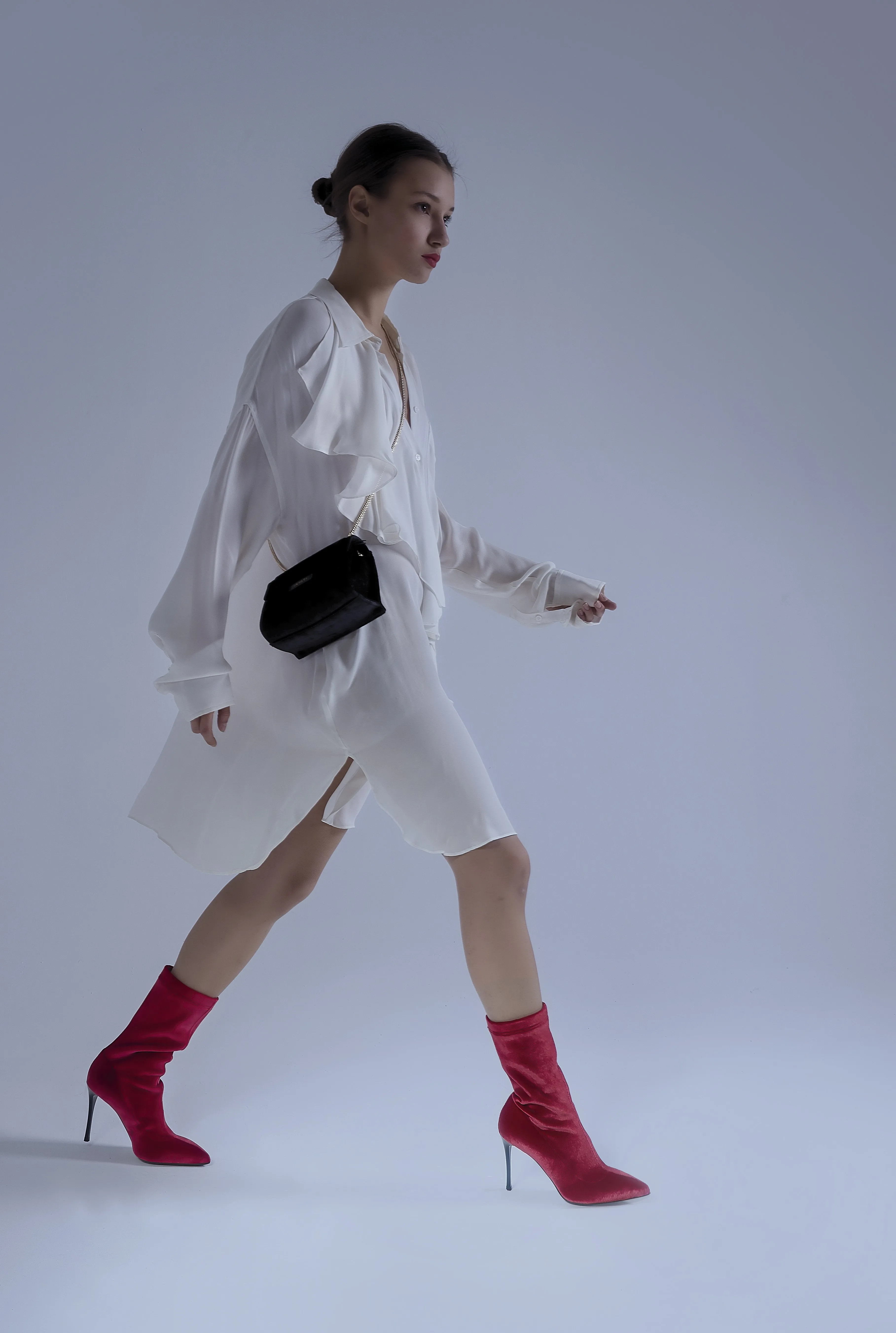 Rosso Velour Boots