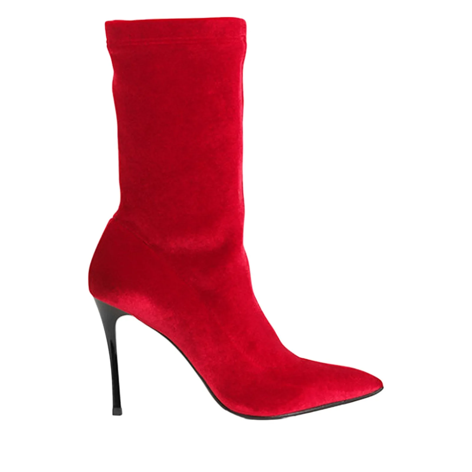 Rosso Velour Boots