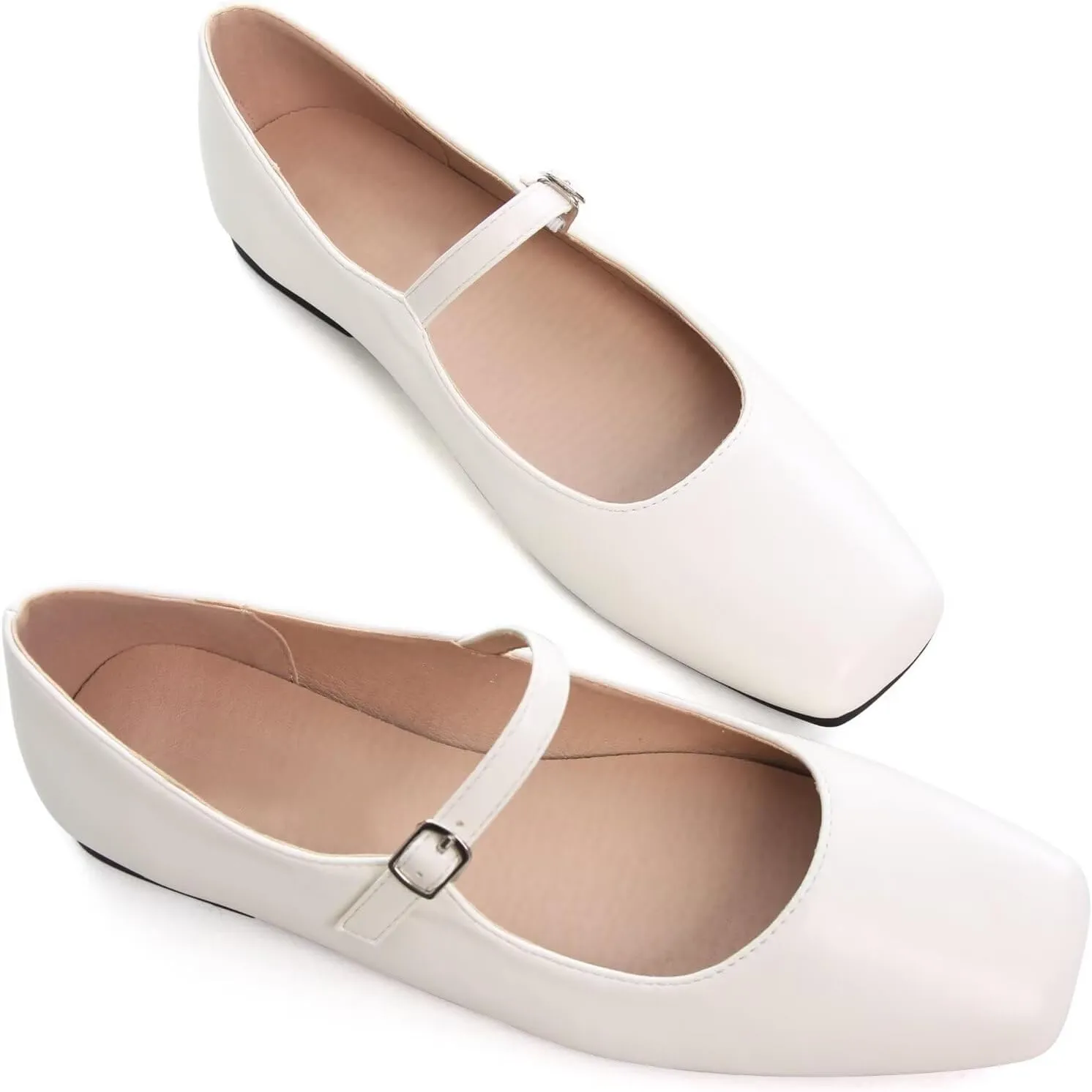 SAILING LU Women's Retro Plaid Dress Shoes Comfort Pointed Toe Adjustable Buckle Ballet Flats Portable Holiday Shoes