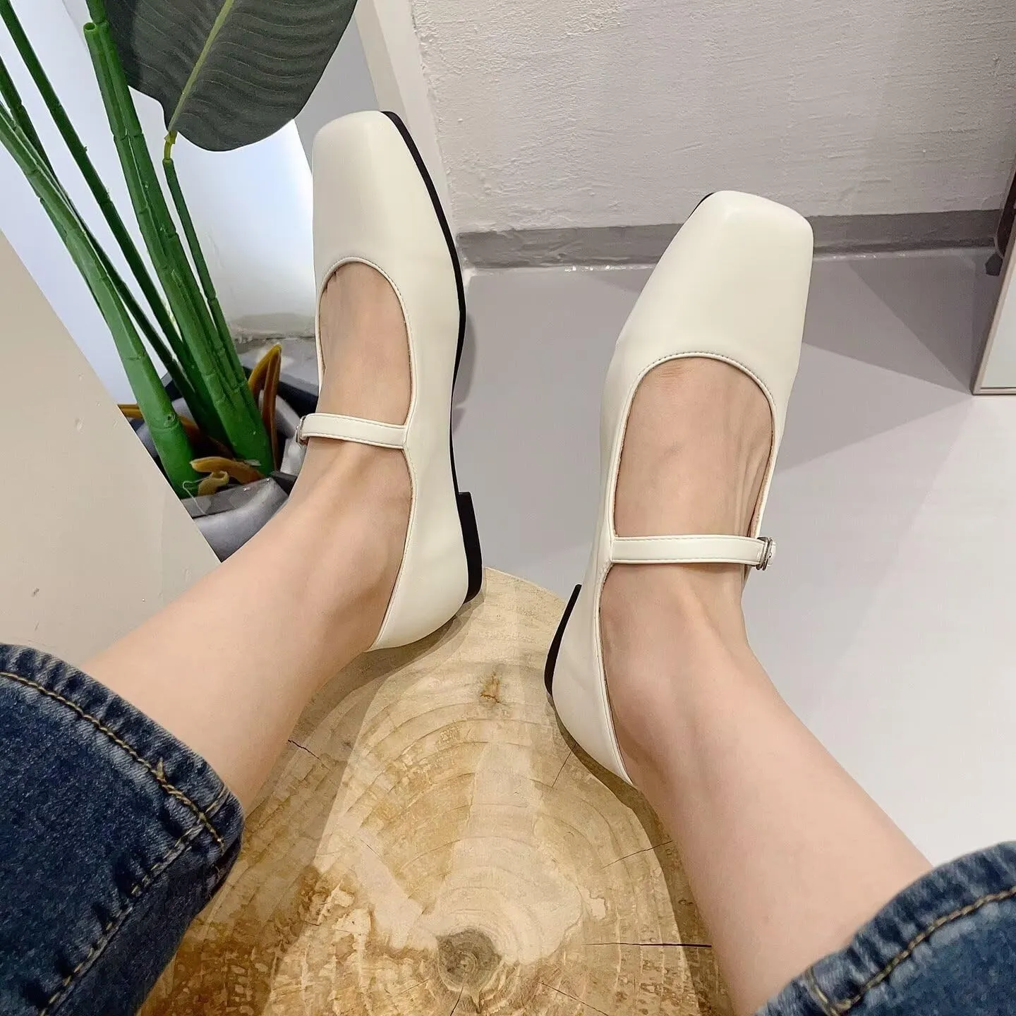 SAILING LU Women's Retro Plaid Dress Shoes Comfort Pointed Toe Adjustable Buckle Ballet Flats Portable Holiday Shoes