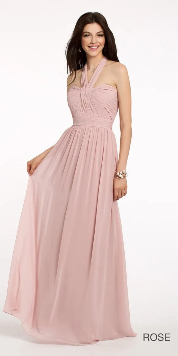 Tie Neck Halter Dress - Plus