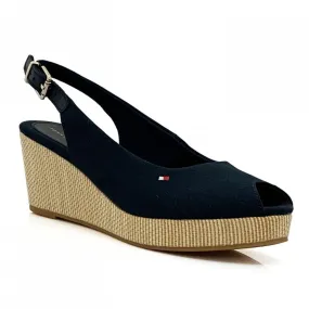 Tommy Hilfiger Womens Iconic Elba Sling Back Wedge Desert Sky