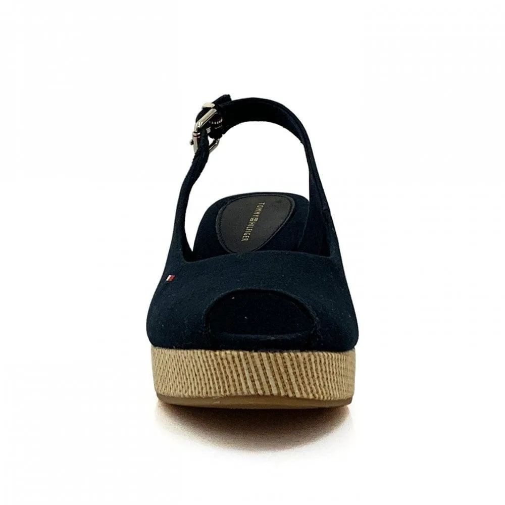 Tommy Hilfiger Womens Iconic Elba Sling Back Wedge Desert Sky