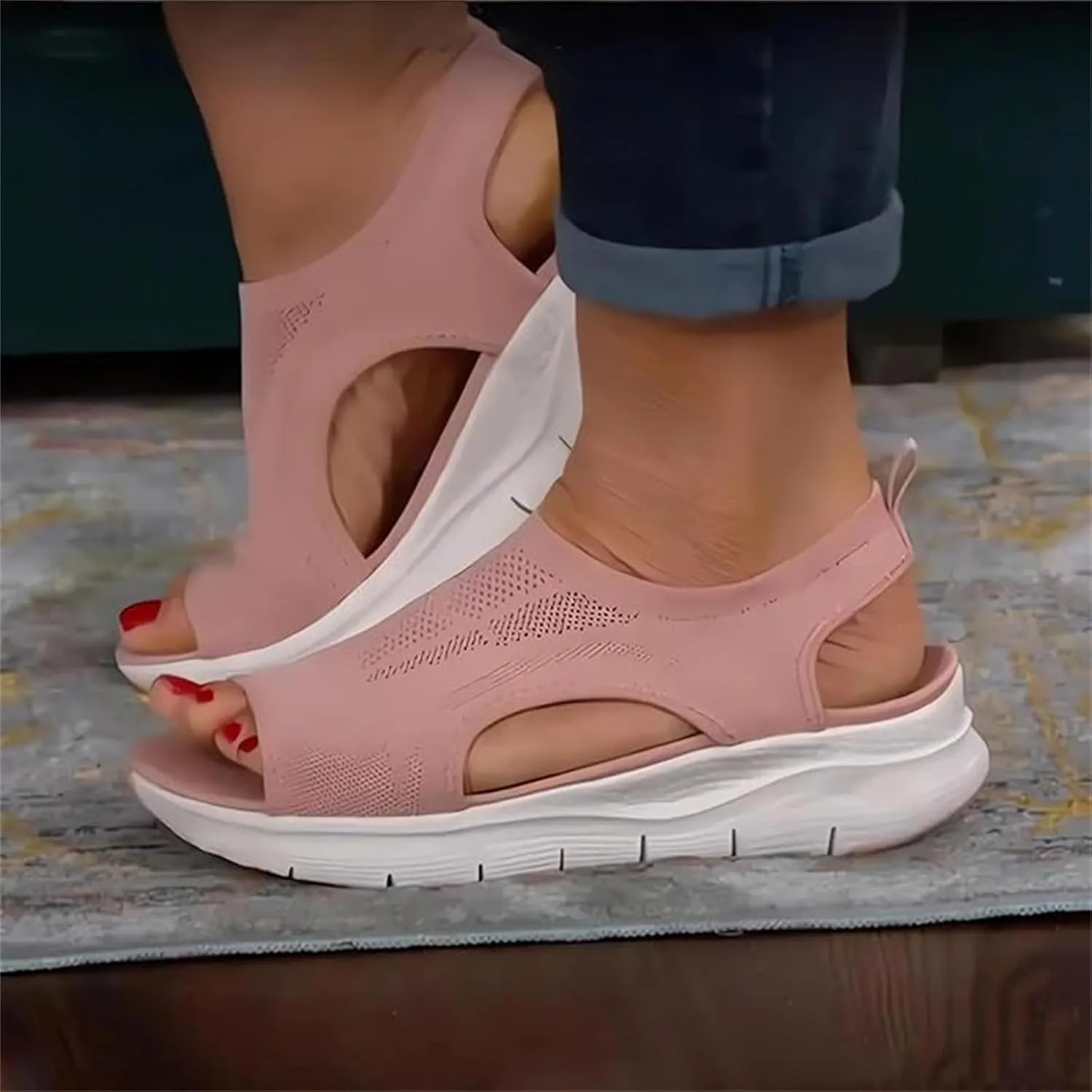 Womens Sandals Comfortable Dressy Wedge Platform Flatform Sandals Casual Summer Beach Walking Orthopedic Shoes