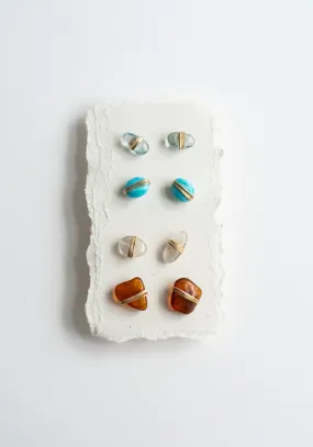 Wrapped Stone Studs