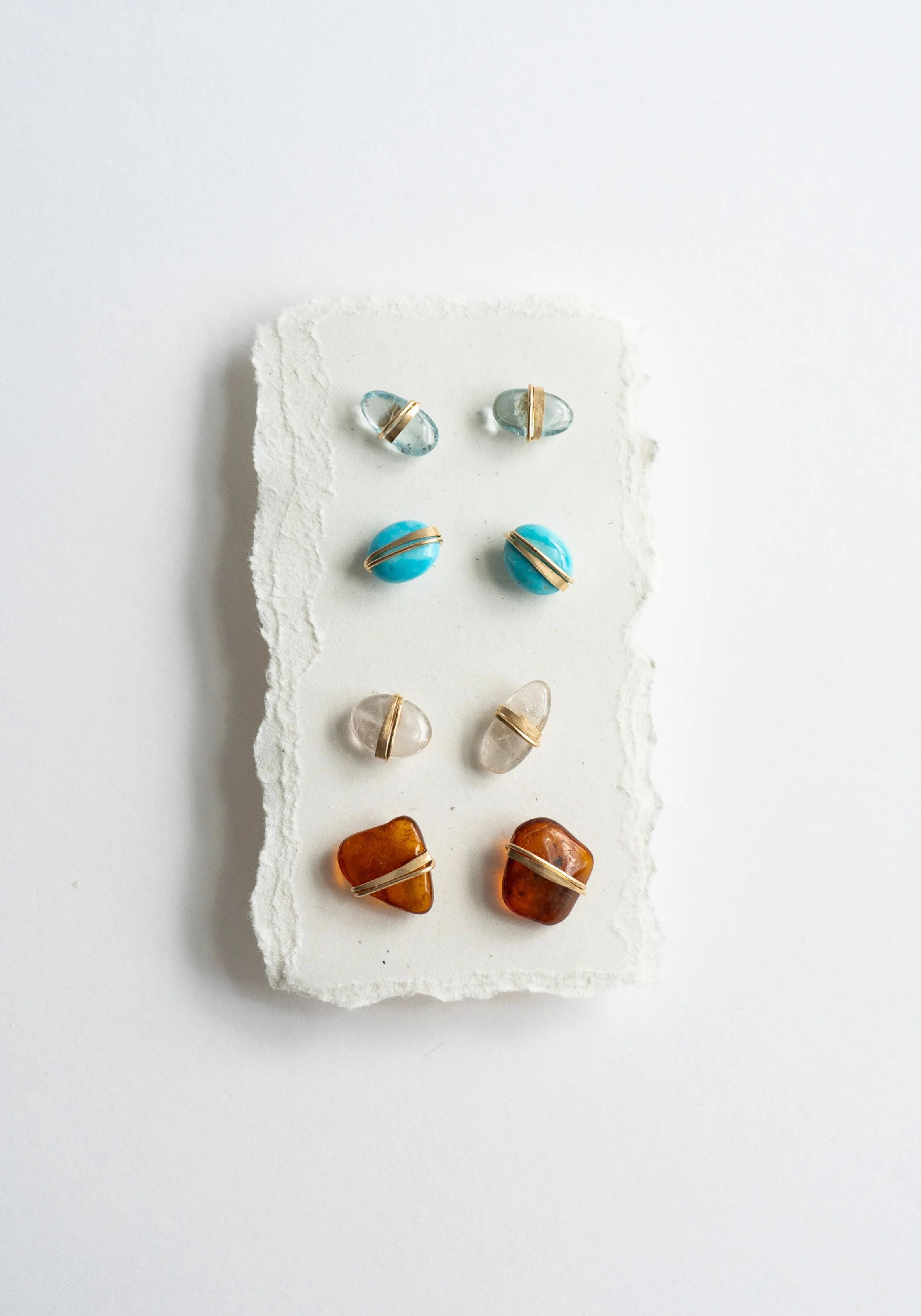 Wrapped Stone Studs