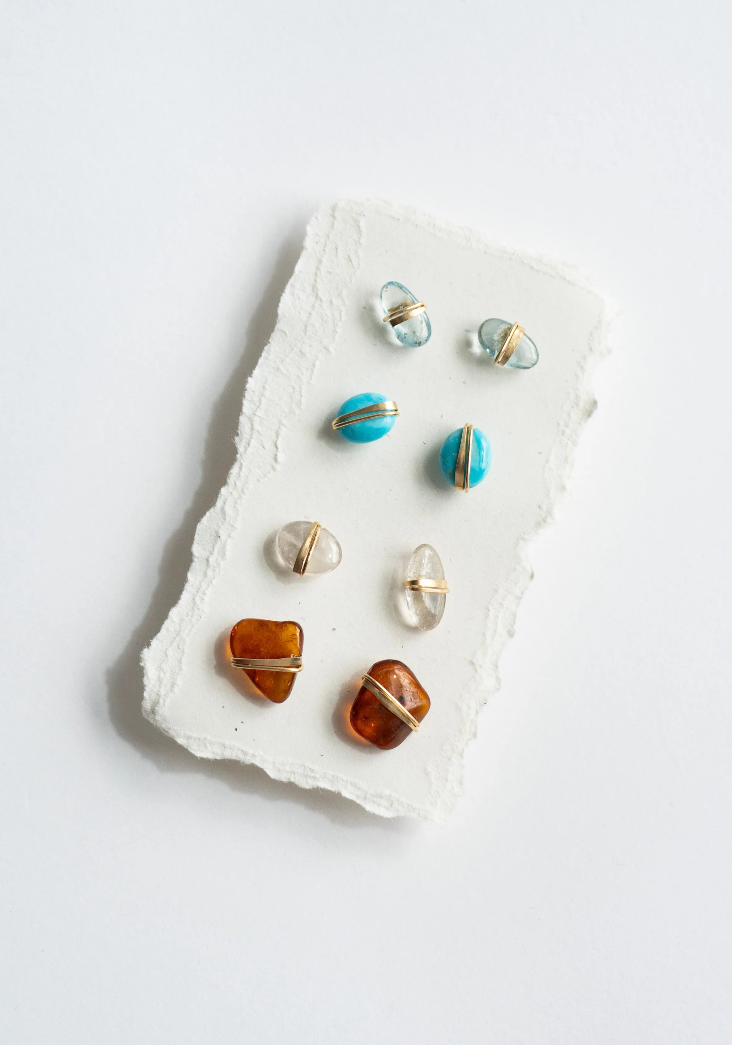 Wrapped Stone Studs