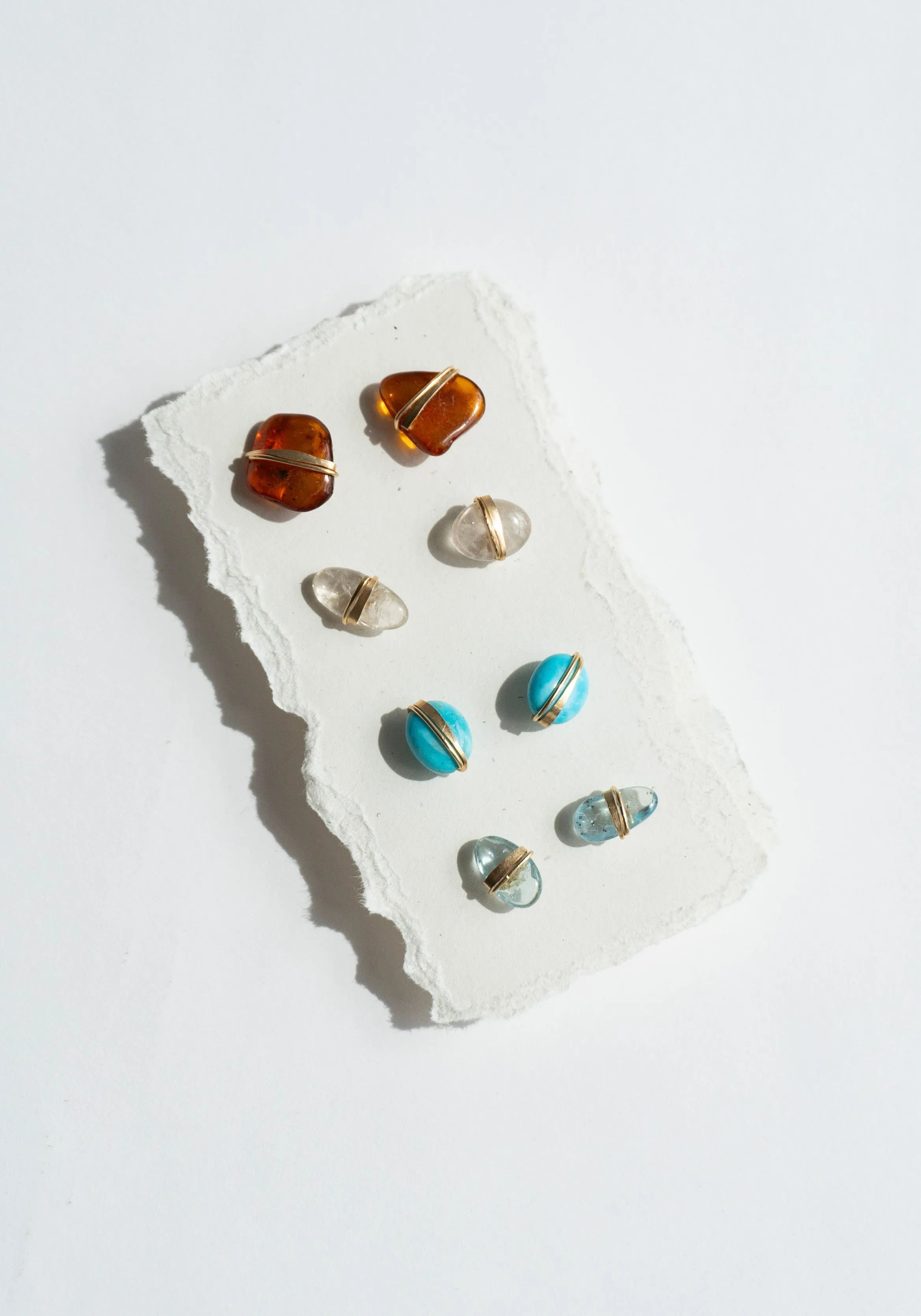Wrapped Stone Studs