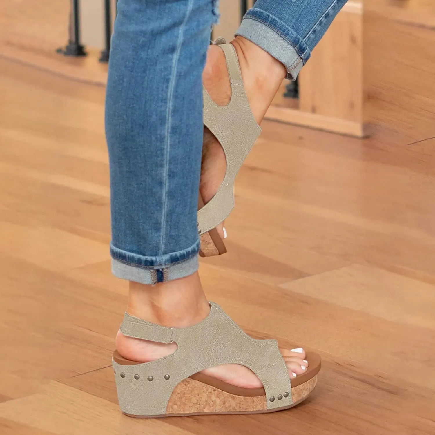 Yanzhenglip 2025 New Platform Sandals with Ankle Strap Open Toe Wedge Sandals for Women Wedge Sandals Platform Wedge Sandal Open Toe Sandals Dressy Summer Shoes