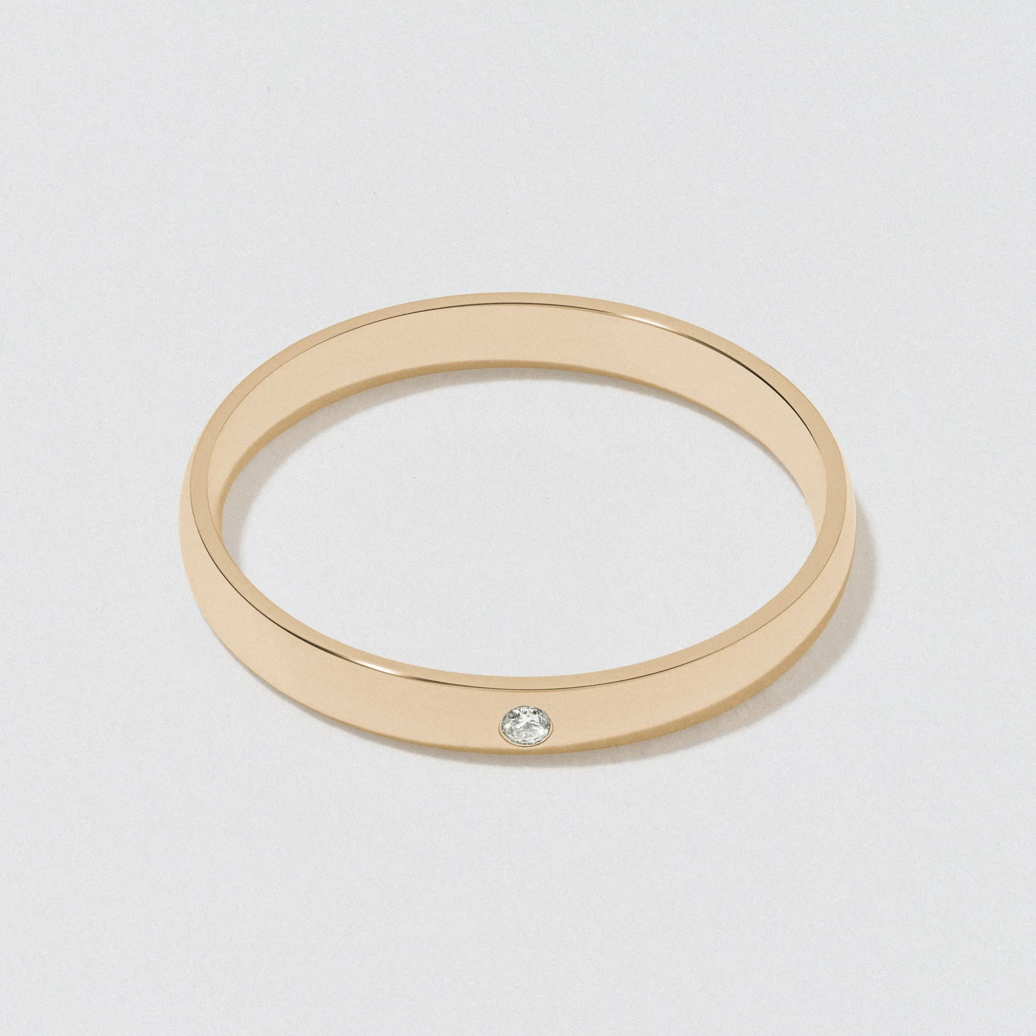 Yellow Gold Classic Diamond Wedding Band - Polished 2.5mm